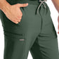 Men's 7-Pocket Mid-Rise Triple-Elastic Waist Jogger Scrub Pant