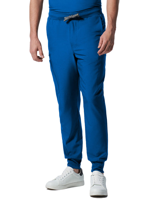 Men's 7-Pocket Mid-Rise Triple-Elastic Waist Jogger Scrub Pant