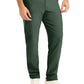 Men's 8-Pocket Mid-Rise Rib-Knit Elastic Waist Cargo Scrub Pant