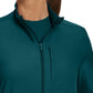 Women's 3-Pocket Mock-Neck Zip-Front Scrub Jacket