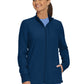 Women's 3-Pocket Mock-Neck Zip-Front Scrub Jacket