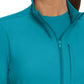 Women's 3-Pocket Mock-Neck Zip-Front Jacket - LJ700 - Teal
