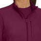 Women's 3-Pocket Mock-Neck Zip-Front Jacket - LJ700 - Wine