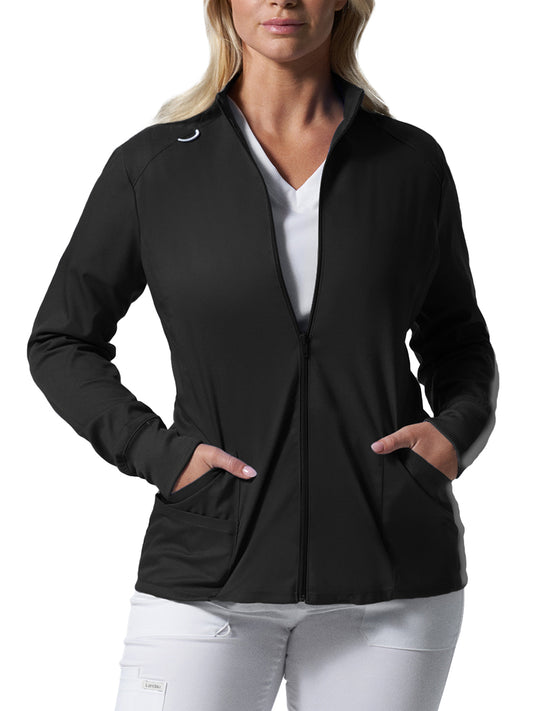 Women's 3-Pocket Mock Neck Zip-Front Jacket