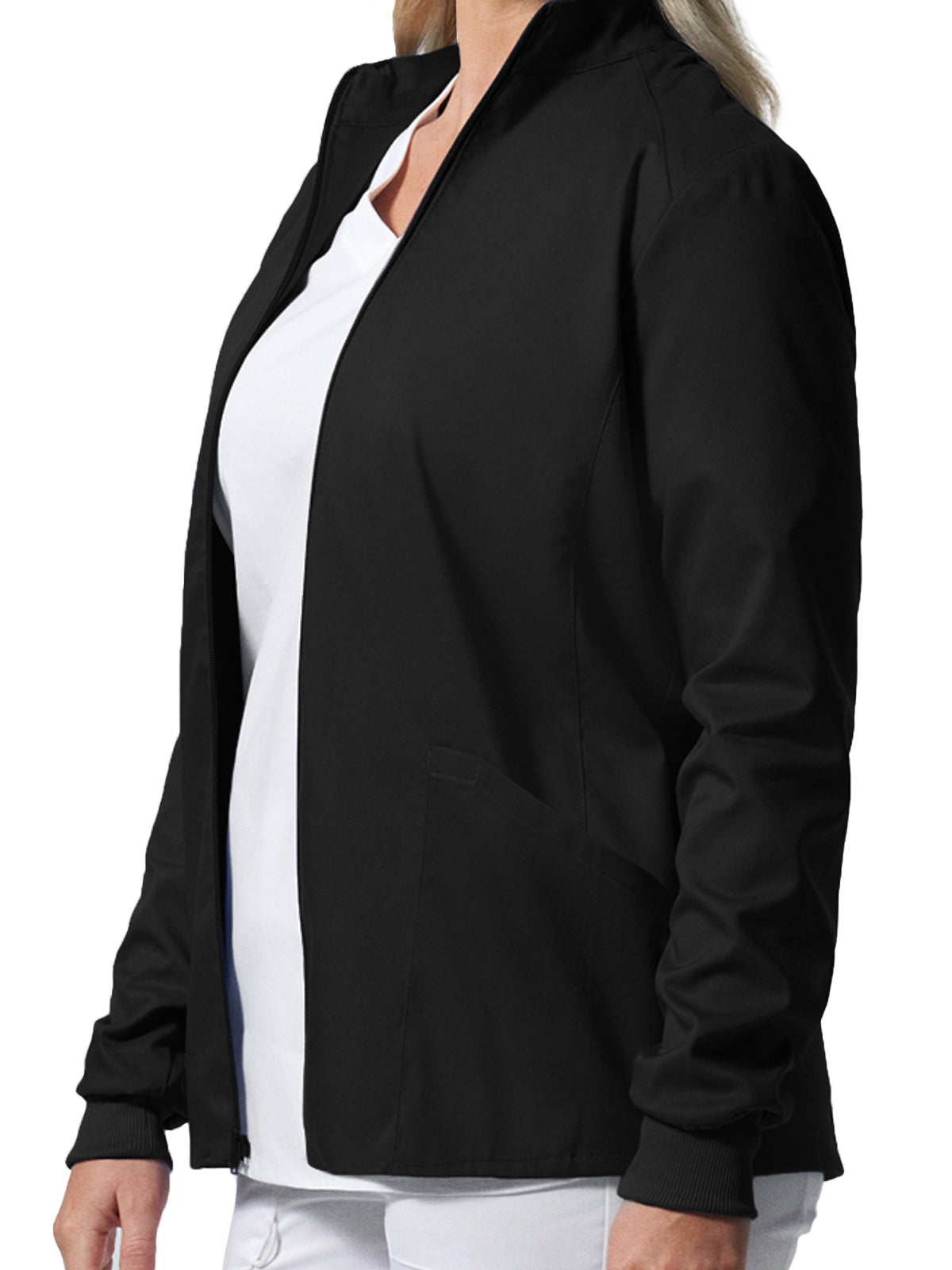 Women's 3-Pocket Mock Neck Zip-Front Jacket