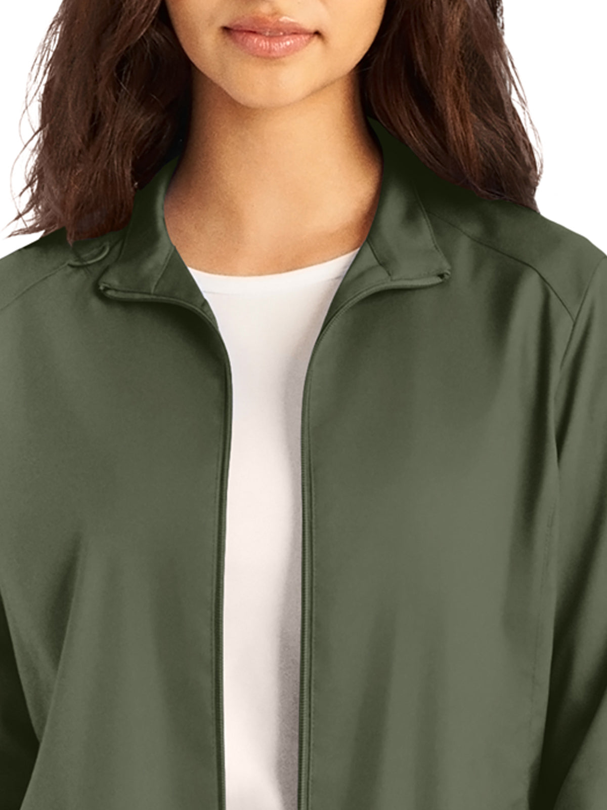 Women's 3-Pocket Mock Neck Zip-Front Jacket