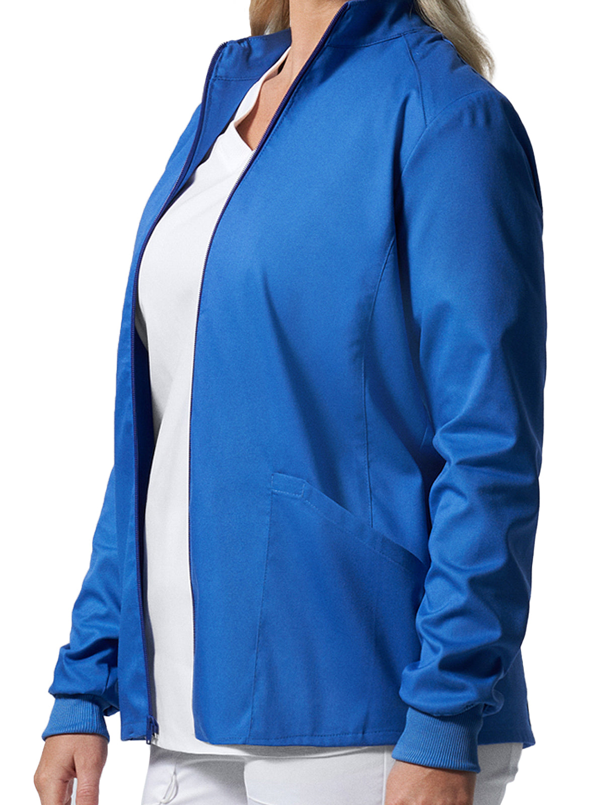 Women's 3-Pocket Mock Neck Zip-Front Jacket