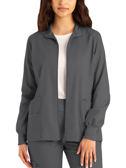 Women's 3-Pocket Mock Neck Zip-Front Jacket