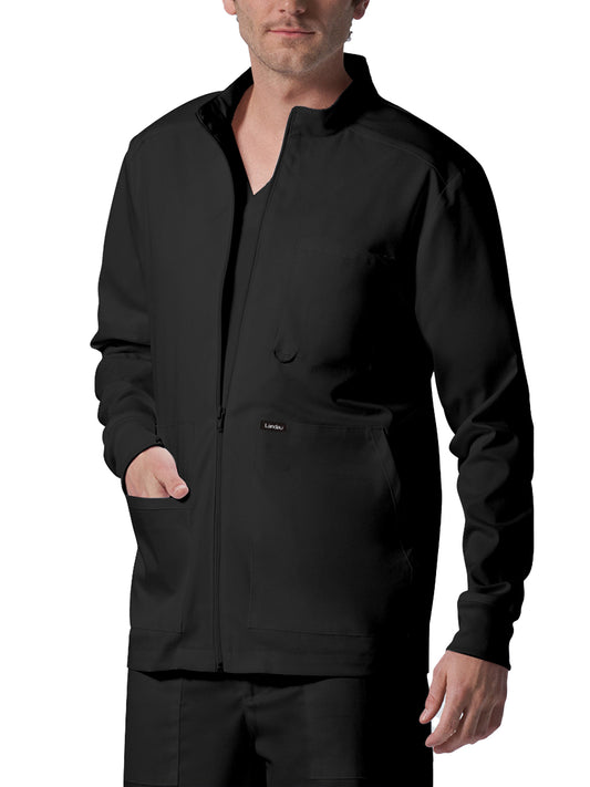 Men's 4-Pocket Mock Neck Zip-Front Jacket