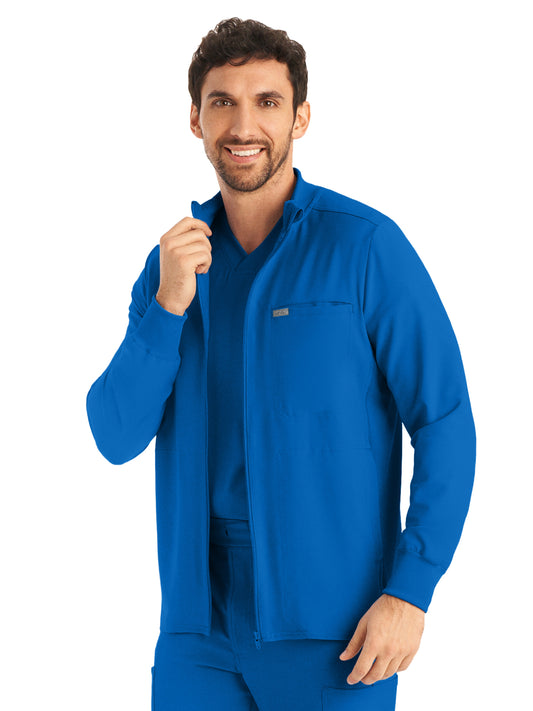 Men's 3-Pocket Mock-Neck Zip-Front Jacket