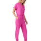 Women's 8-Pocket Cargo Jumpsuit - LO603 - Rose Violet