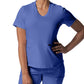 Women's 3-Pocket Rib-Knit Neckline V-Neck Scrub Top