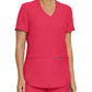 Women's 3-Pocket Rib-Knit Neckline V-Neck Scrub Top