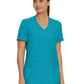 Women's 3-Pocket Rib-Knit Neckline V-Neck Scrub Top