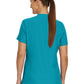Women's 3-Pocket Rib-Knit Neckline V-Neck Top - LT100 - Teal