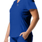 Women's 2-Pocket Shirttail Hemline V-Neck Scrub Top