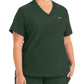 Women's 2-Pocket Shirttail Hemline V-Neck Scrub Top