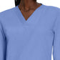 Unisex No-Pocket Crossover V-Neck Long-Sleeve Scrub Top