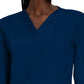 Unisex No-Pocket Crossover V-Neck Long-Sleeve Scrub Top