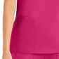 Women's 3-Pocket V-Neck Top - LT105 - Bright Rose