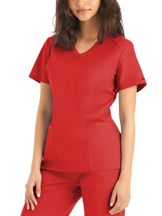 Women's 3-Pocket V-Neck Scrub Top