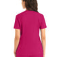 Women's 2-Pocket Back Princess Seamed V-Neck Top - LT107 - Bright Rose