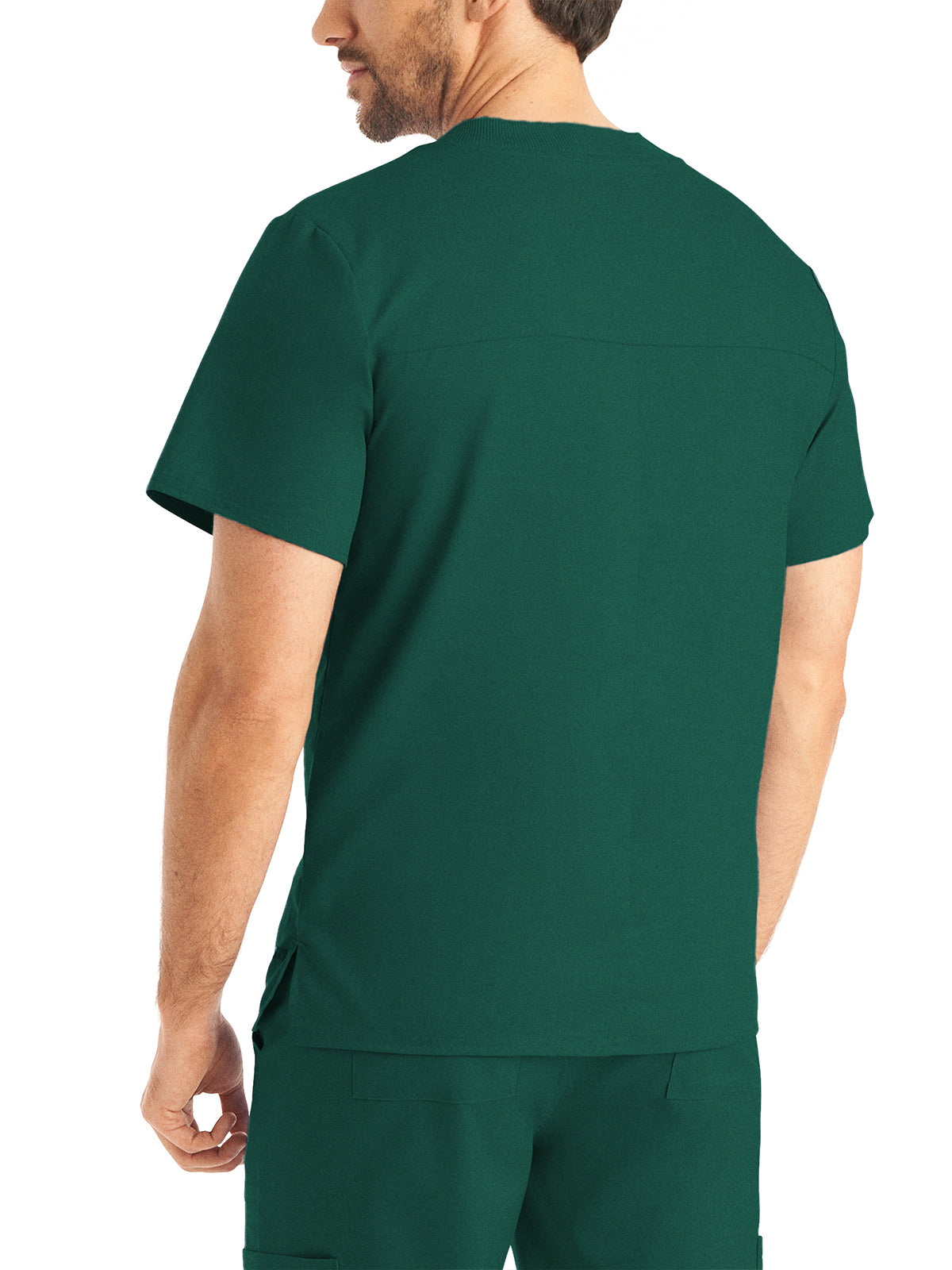 Men's 2-Pocket Tuckable V-Neck Scrub Top