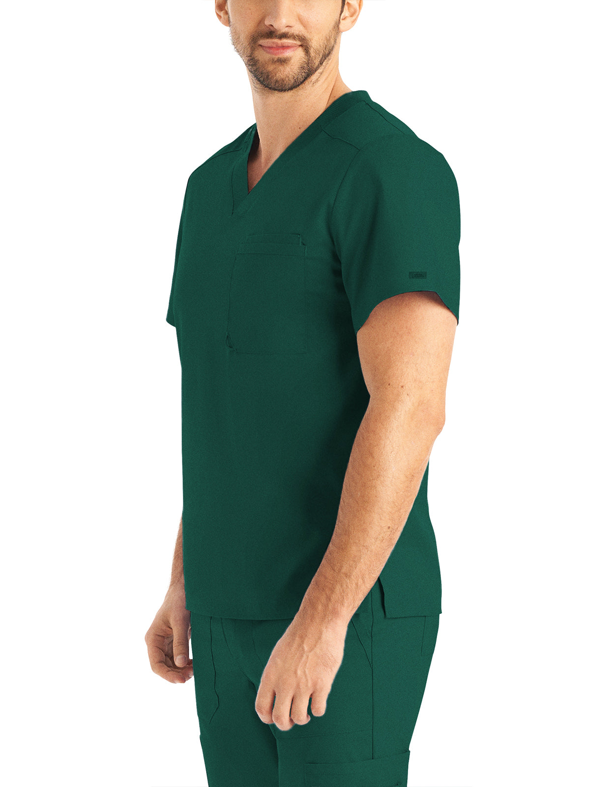 Men's 2-Pocket Tuckable V-Neck Scrub Top