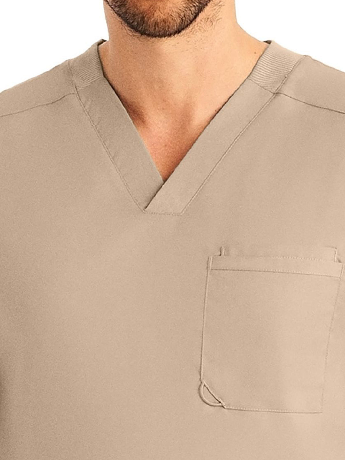 Men's 2-Pocket Tuckable V-Neck Scrub Top