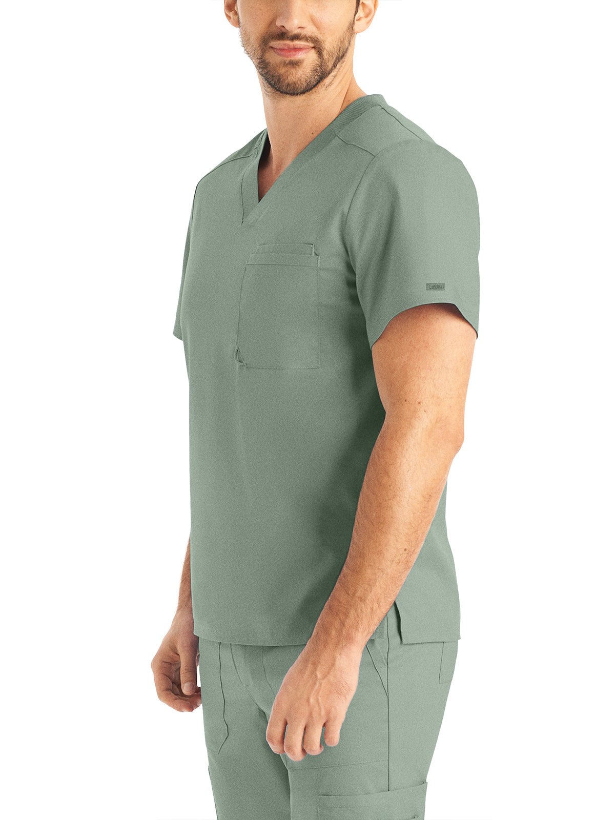 Men's 2-Pocket Tuckable V-Neck Scrub Top