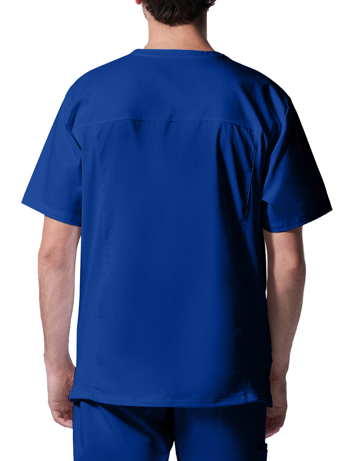 Men's 4-Pocket Back Yoke V-Neck Scrub Top