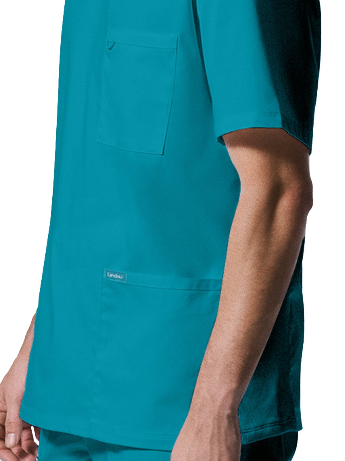 Men's 4-Pocket Back Yoke V-Neck Scrub Top