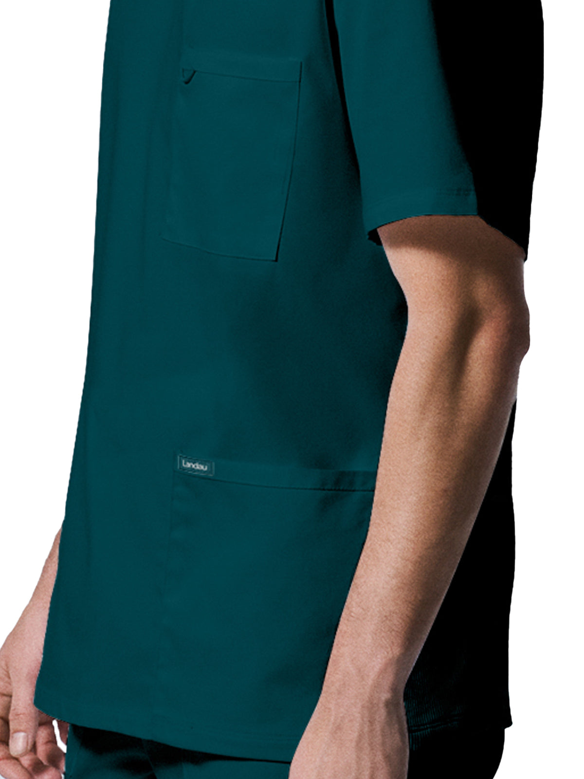 Men's 4-Pocket Back Yoke V-Neck Scrub Top