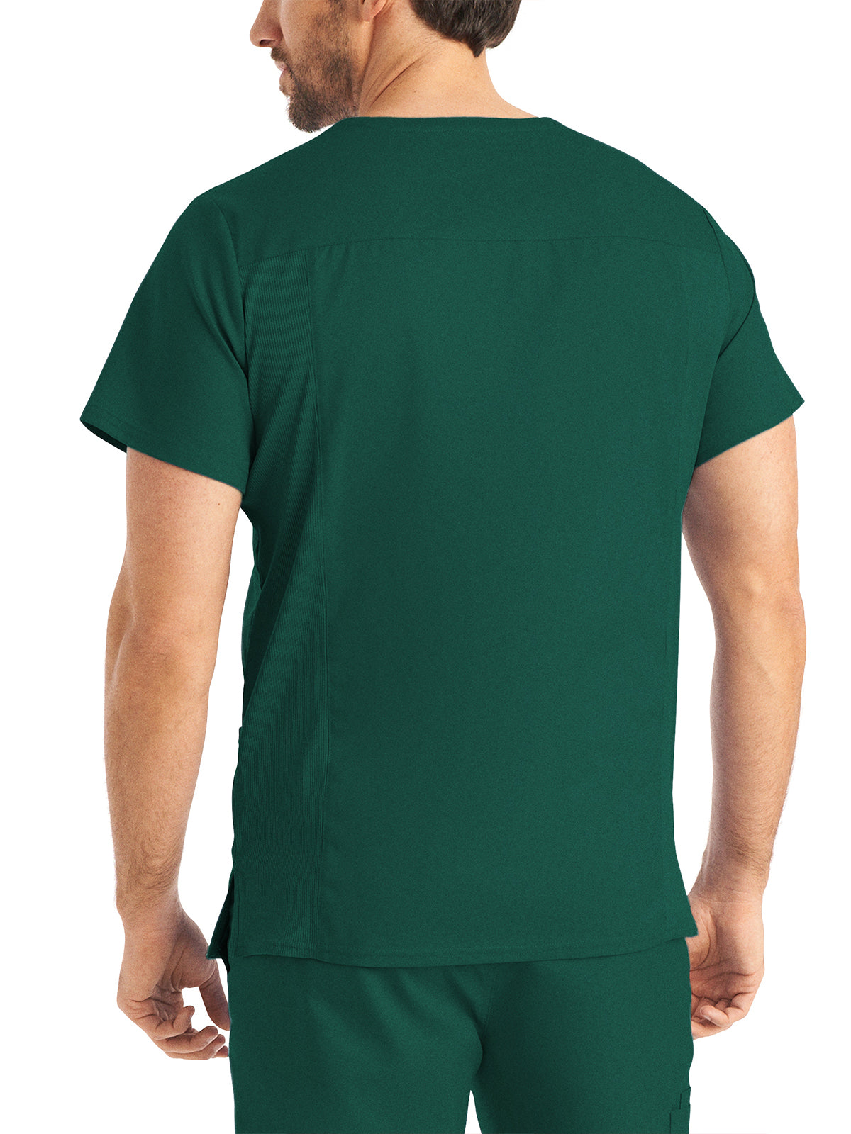 Men's 4-Pocket Back Yoke V-Neck Top