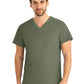 Men's 4-Pocket Back Yoke V-Neck Top