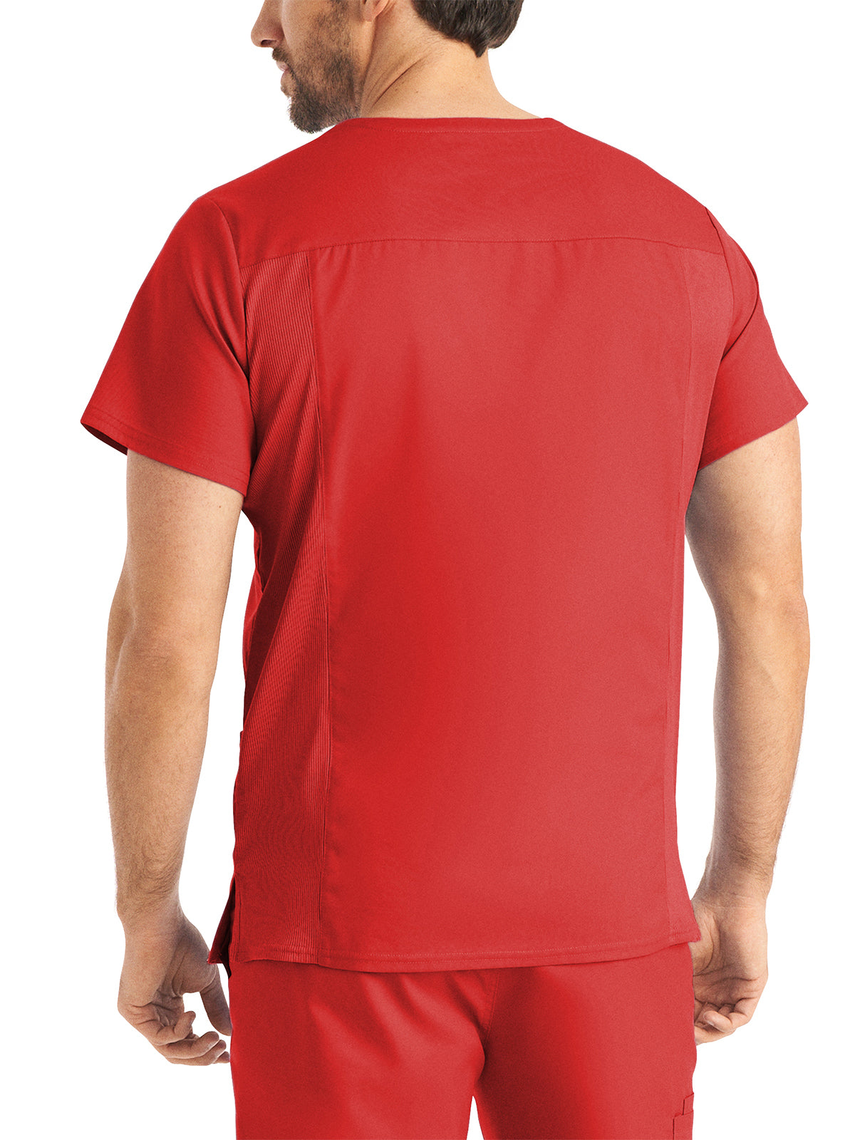 Men's 4-Pocket Back Yoke V-Neck Top