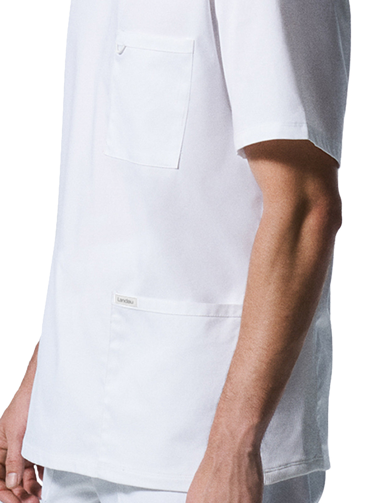 Men's 4-Pocket Back Yoke V-Neck Top