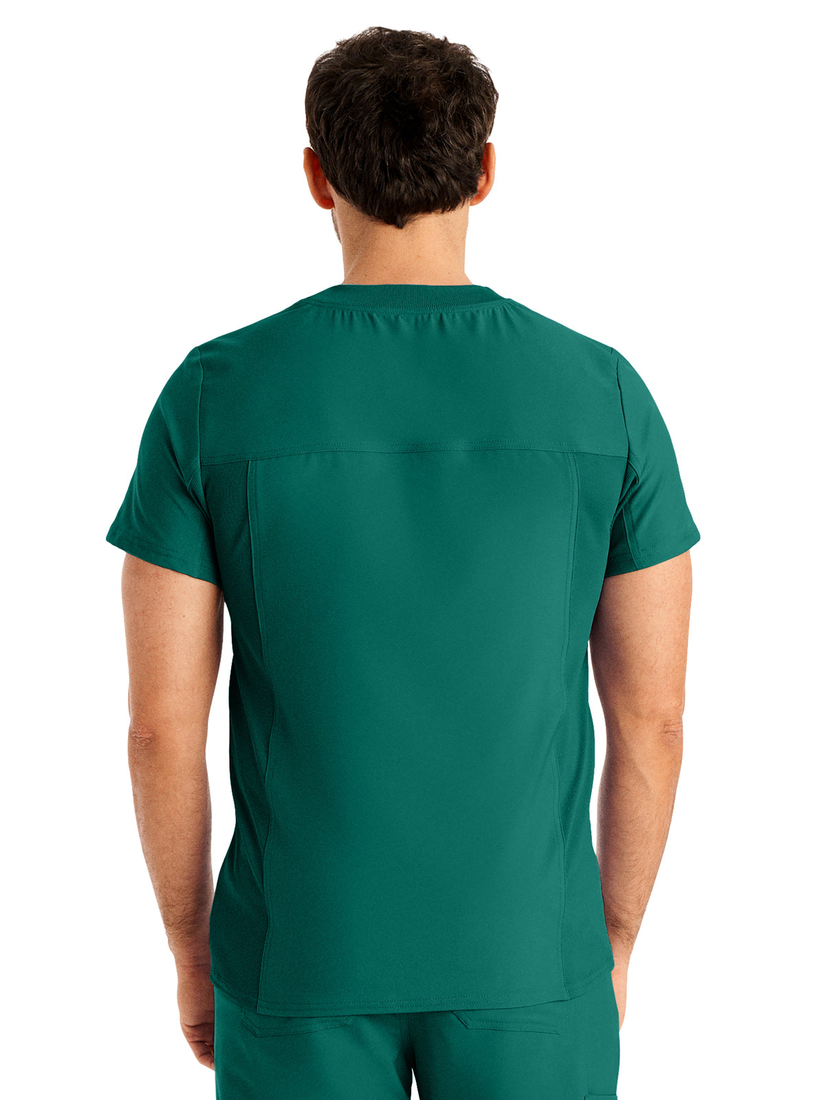 Men's 4-Pocket Back Yoke V-Neck Top