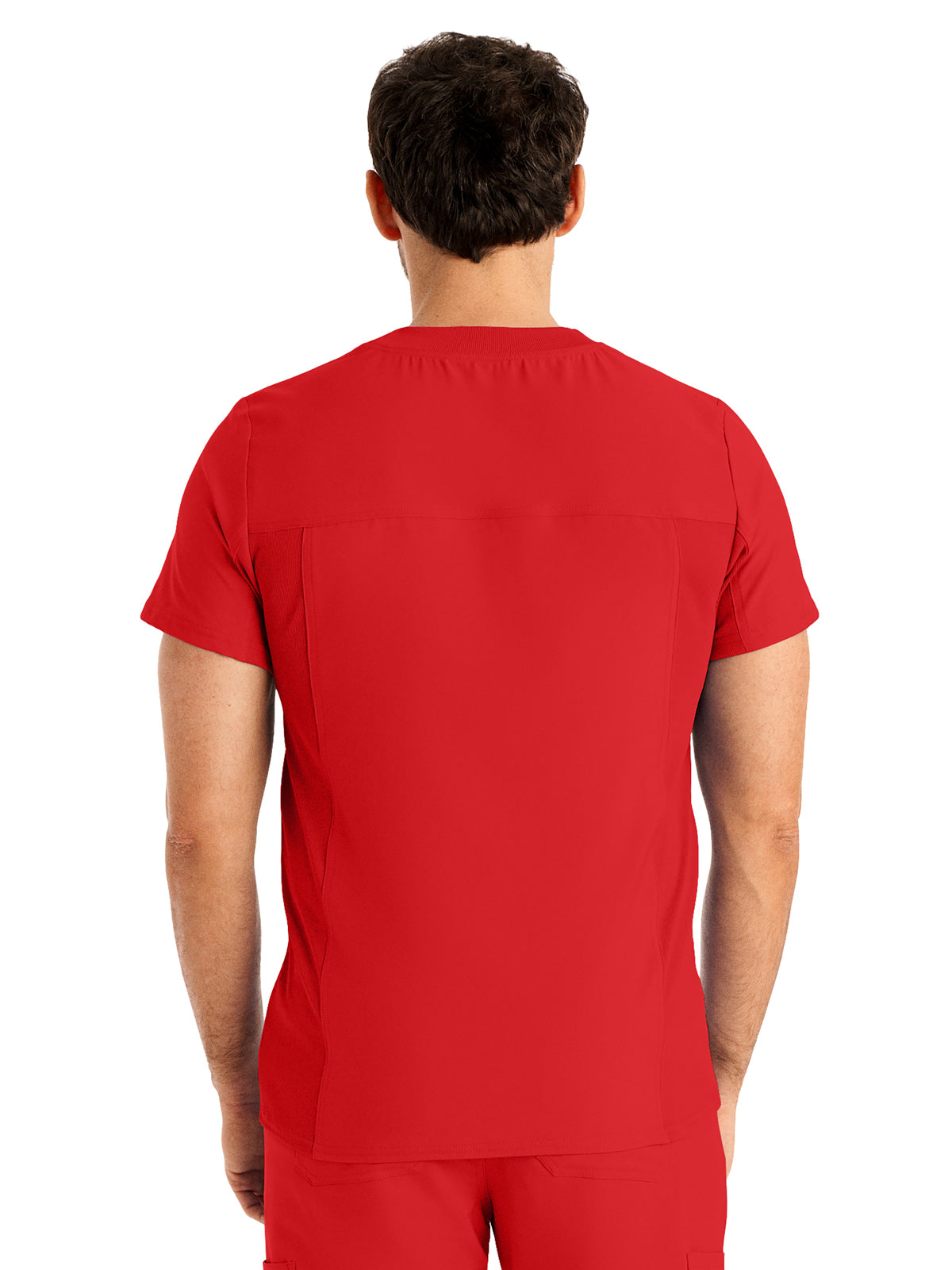 Men's 4-Pocket Back Yoke V-Neck Top