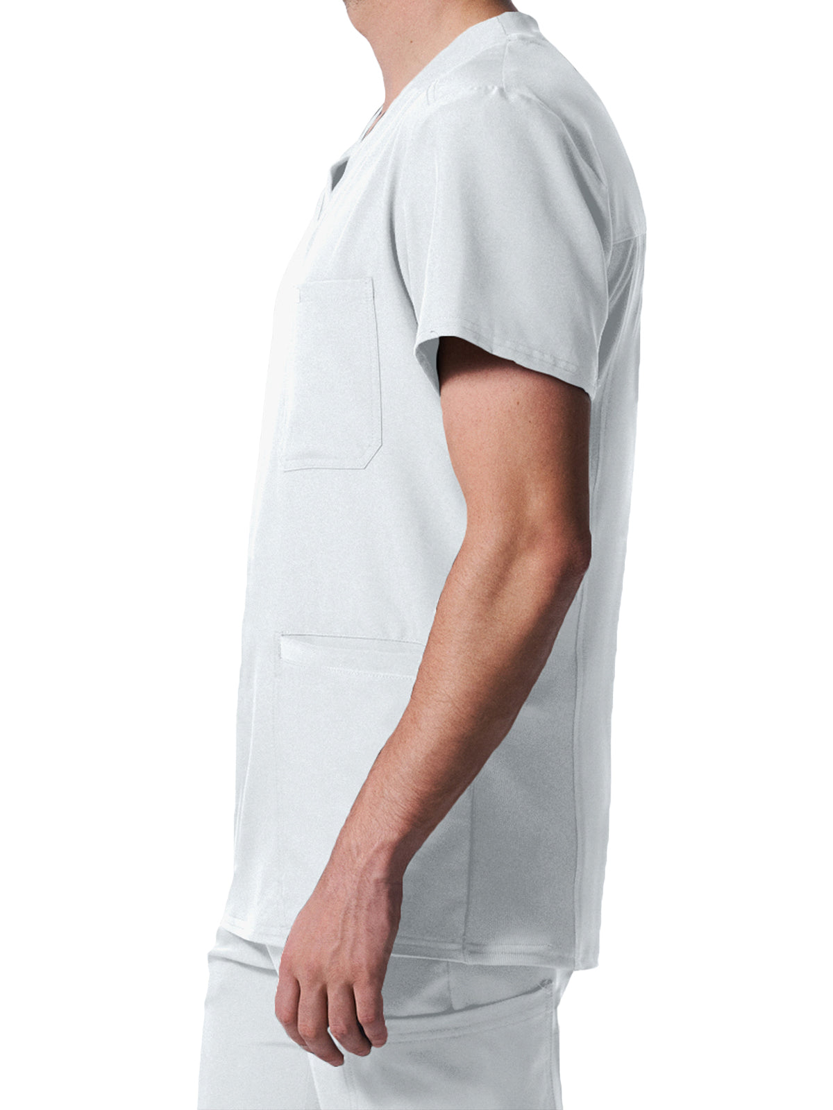 Men's 4-Pocket Back Yoke V-Neck Top