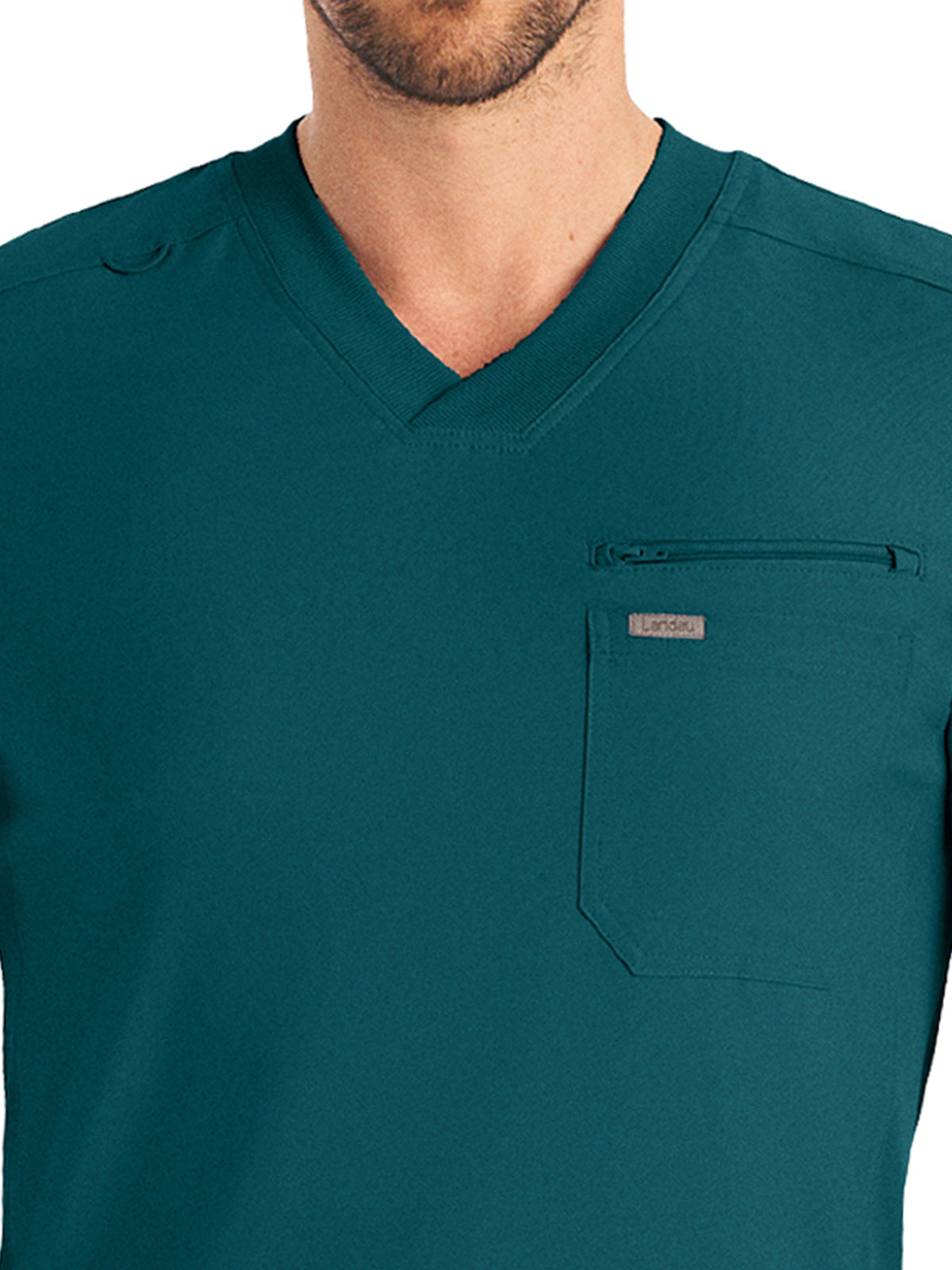 Men's 2-Pocket Tuckable V-Neck Scrub Top