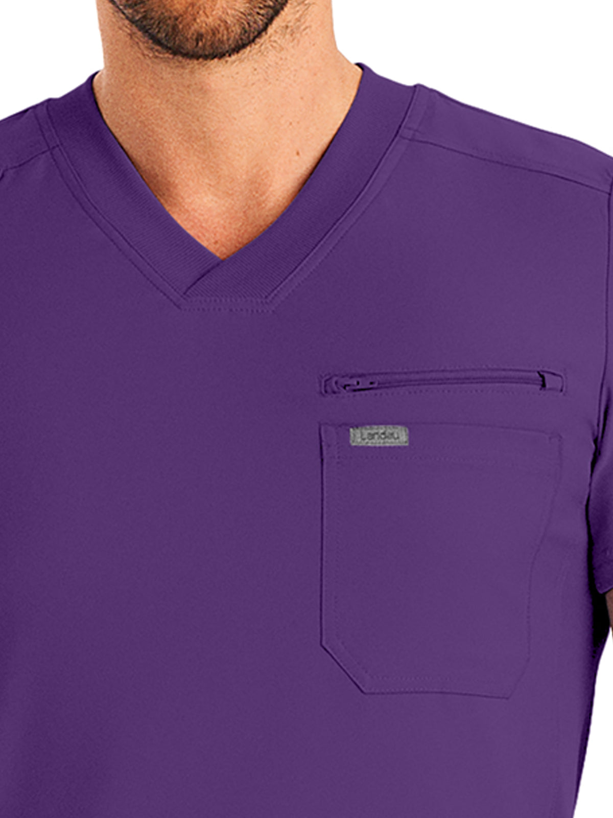 Men's 2-Pocket Tuckable V-Neck Scrub Top