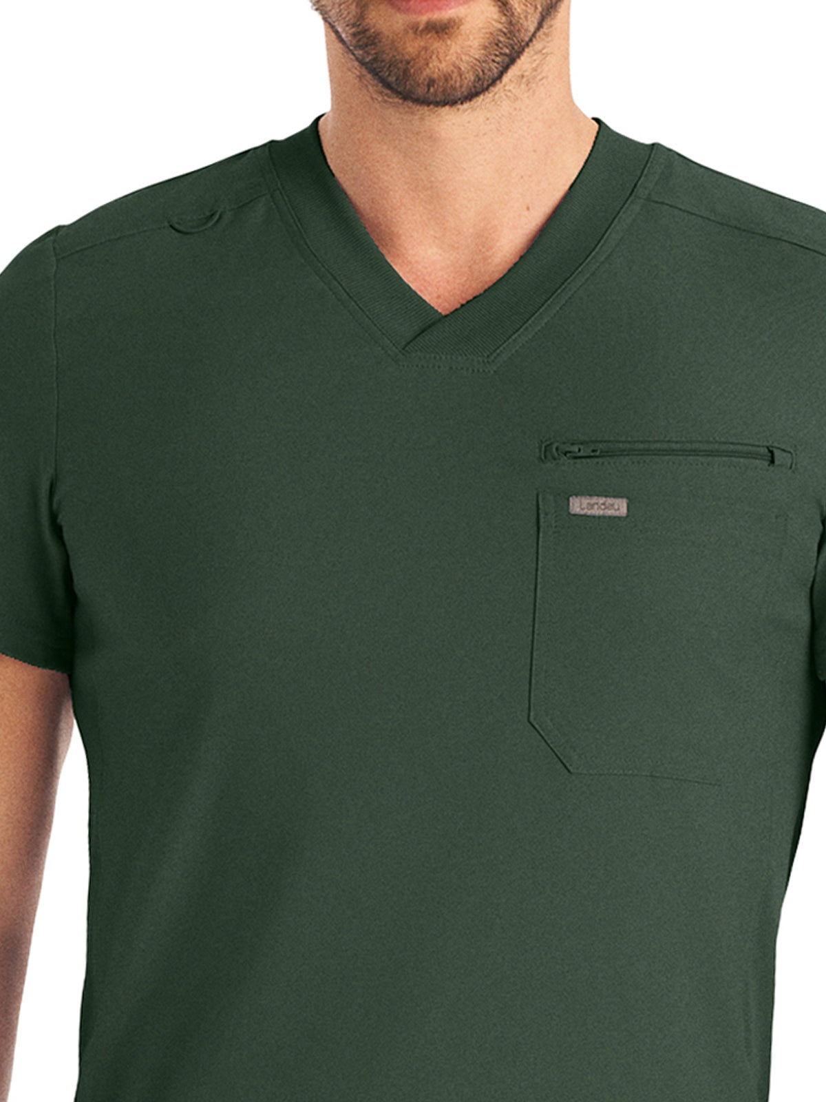 Men's 2-Pocket Tuckable V-Neck Scrub Top