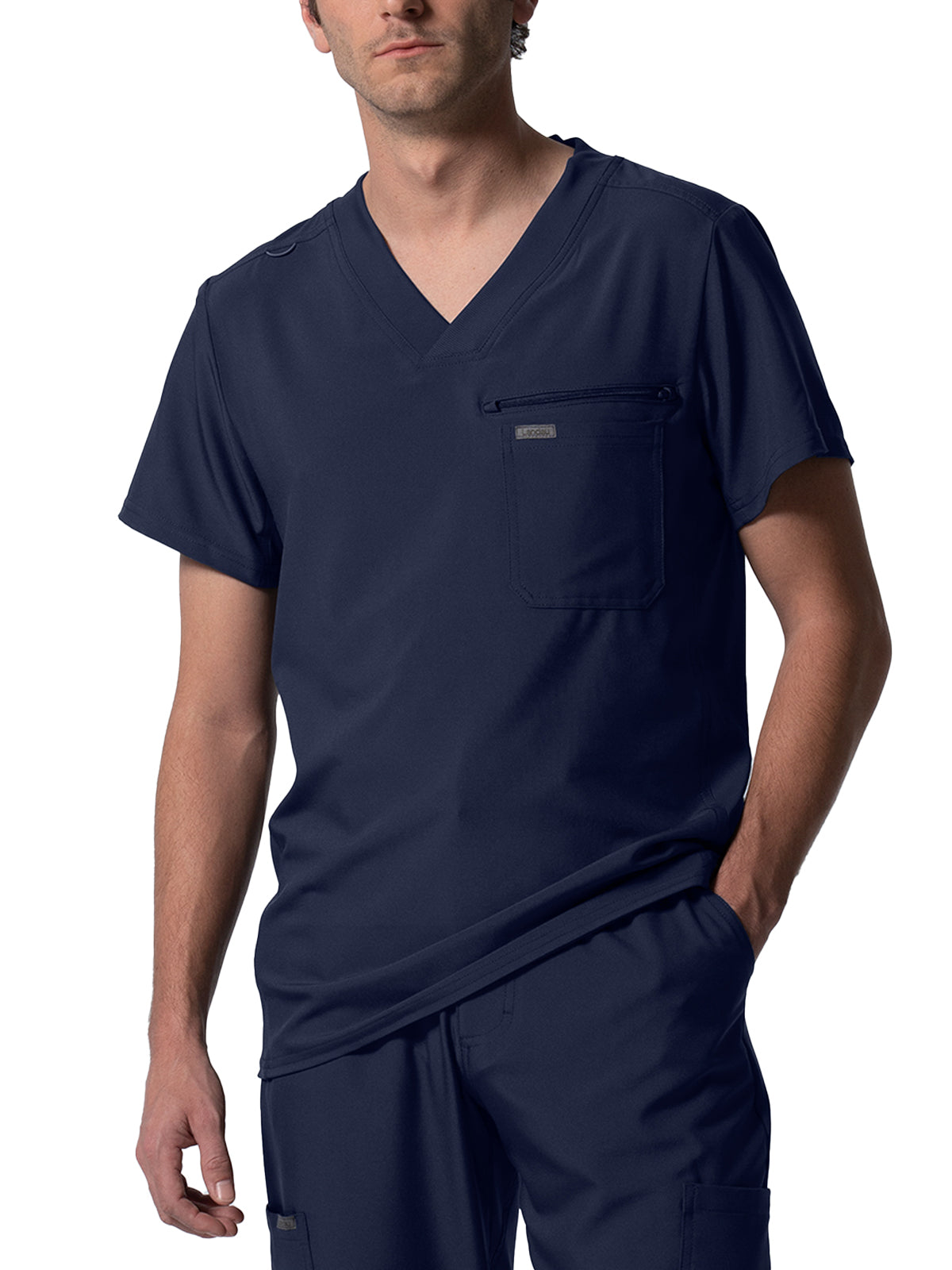 Men's 2-Pocket Tuckable V-Neck Scrub Top