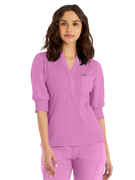 Women's 3-Pocket Y-Neck Top