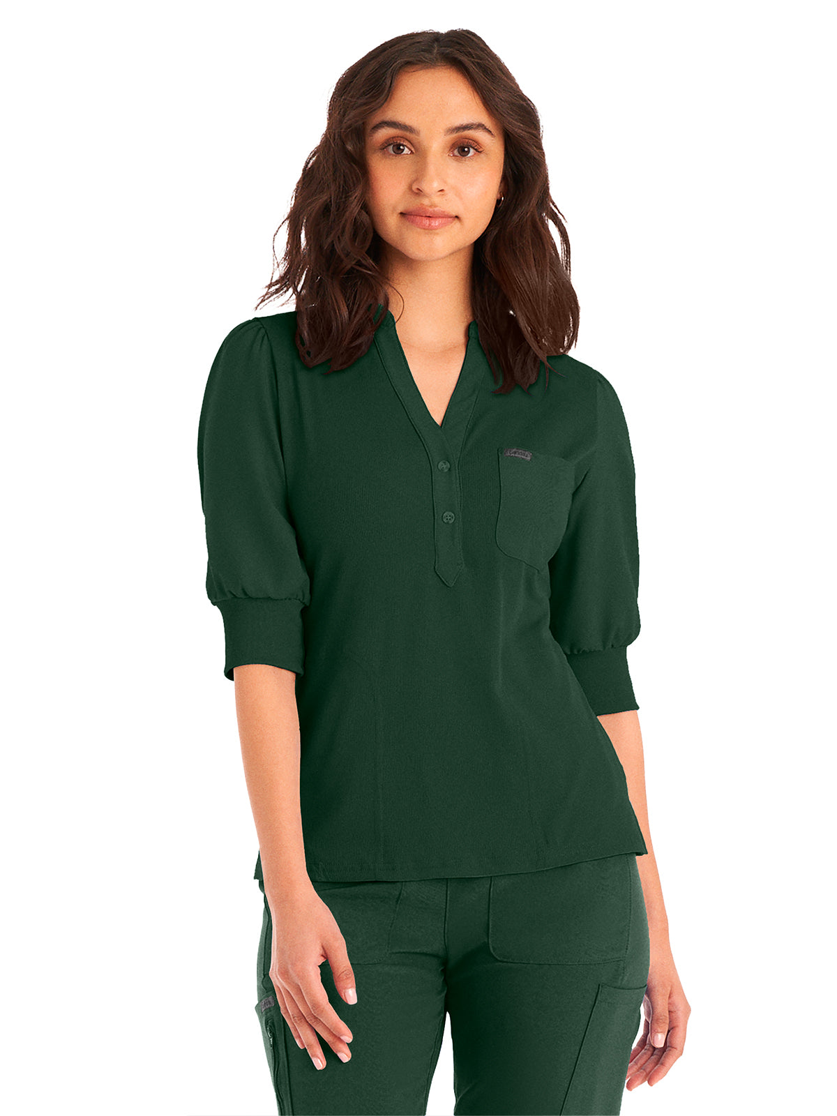 Women's 3-Pocket Y-Neck Top