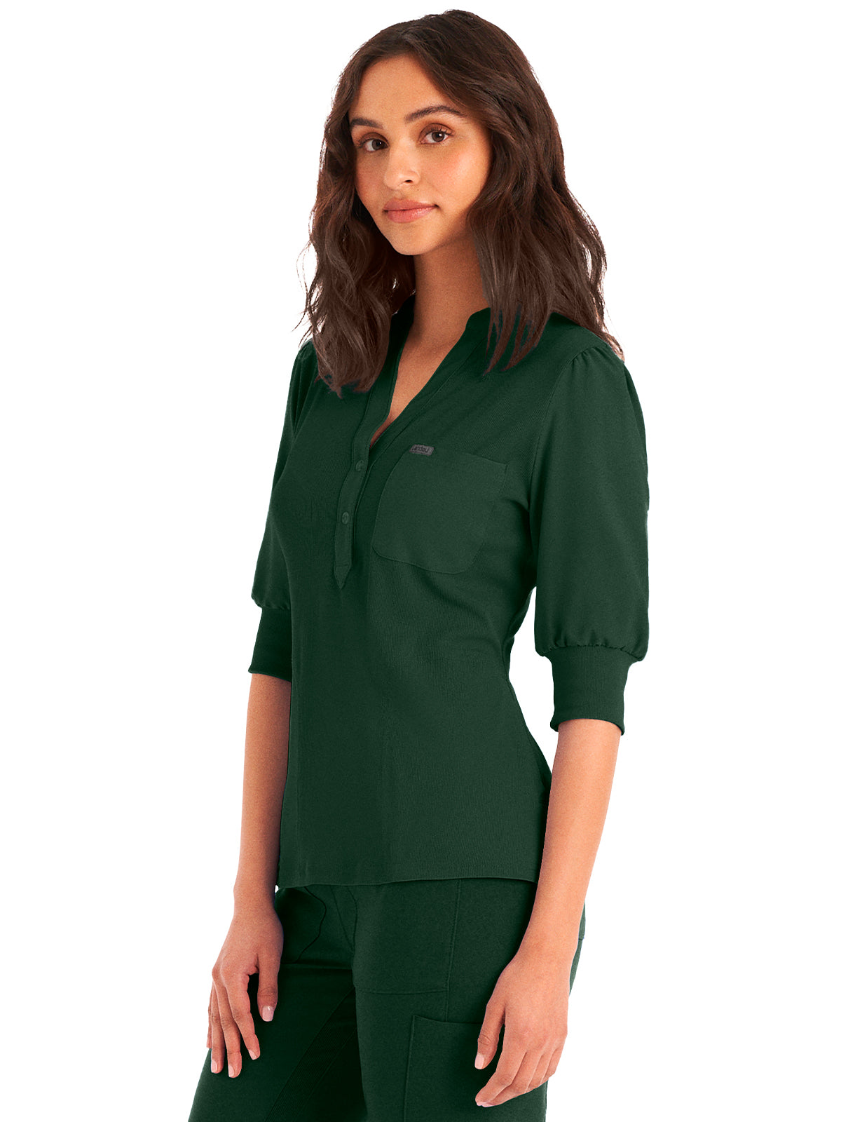 Women's 3-Pocket Y-Neck Top