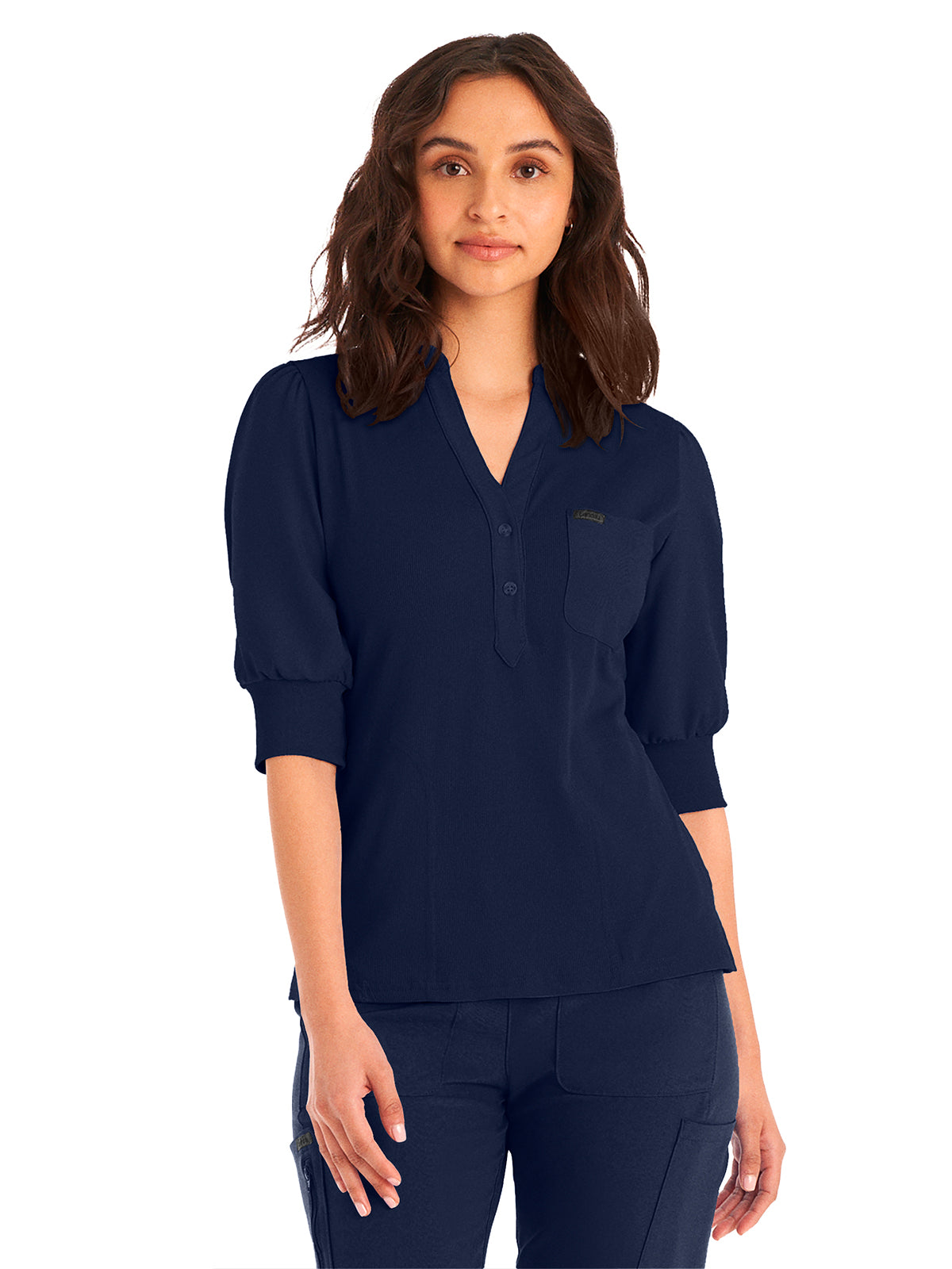 Women's 3-Pocket Y-Neck Top