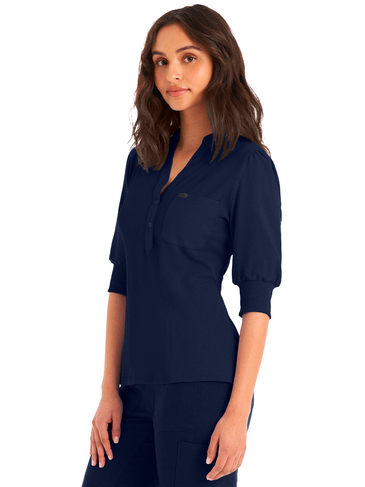 Women's 3-Pocket Y-Neck Top