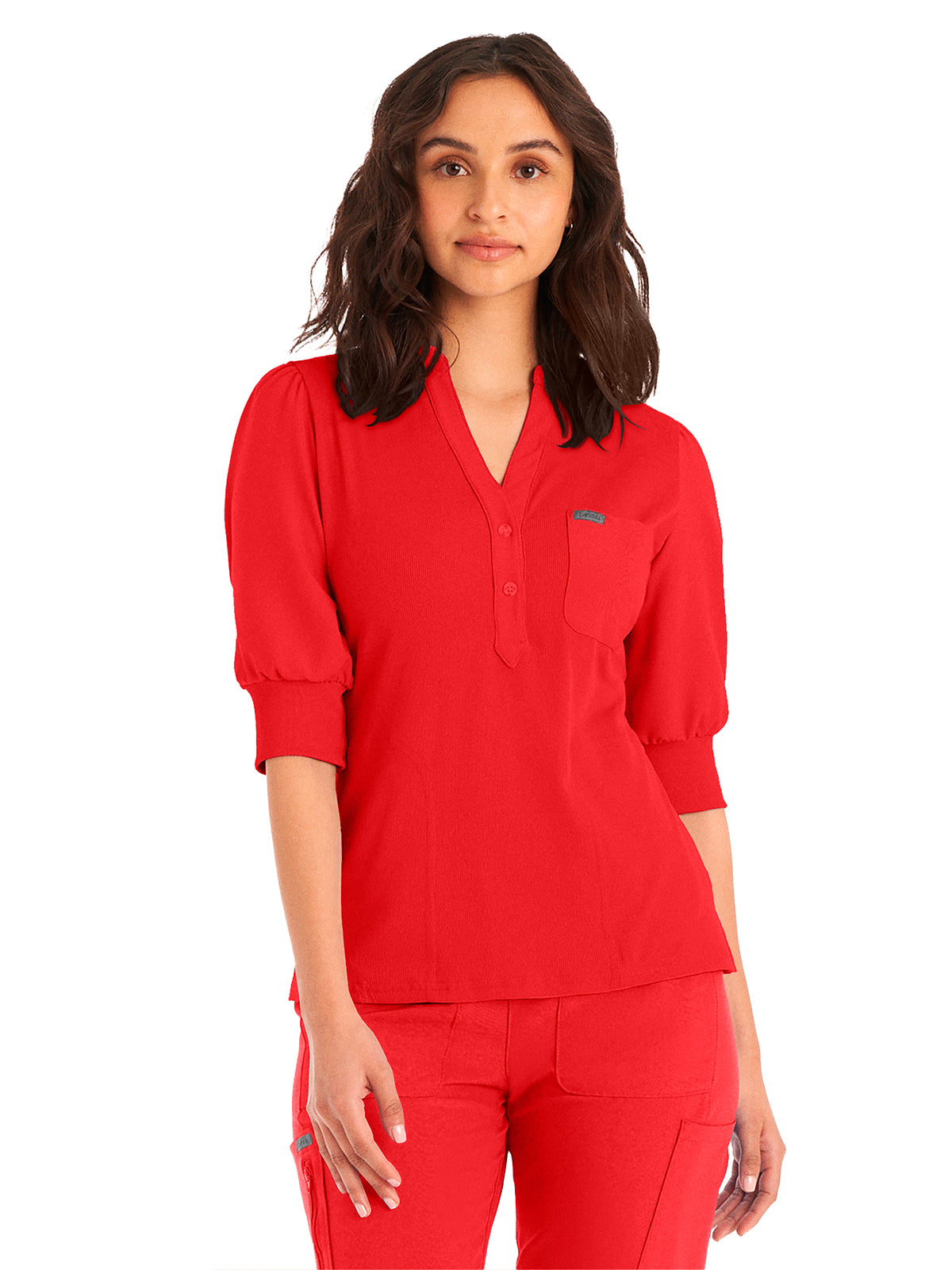 Women's 3-Pocket Y-Neck Top